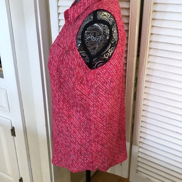 NWT Apt 9 Pink Rain Blouse with Perfectly Positioned Pockets. Xtra Button. PS. - Picture 4 of 11